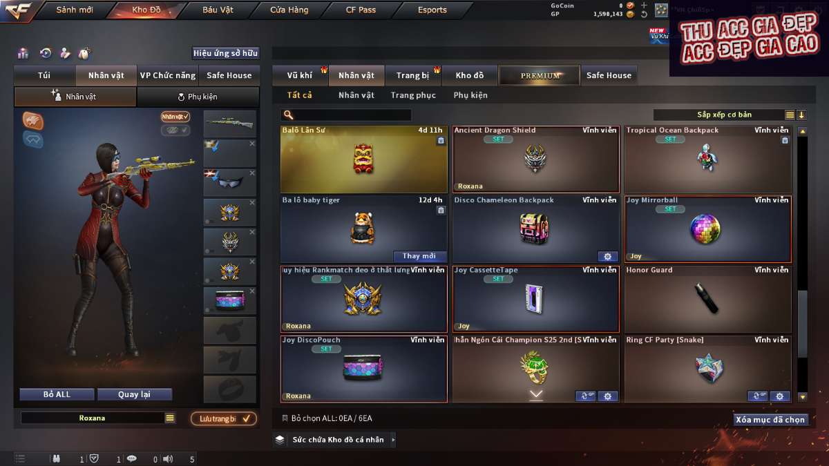 shop acc cf uy tin gia re